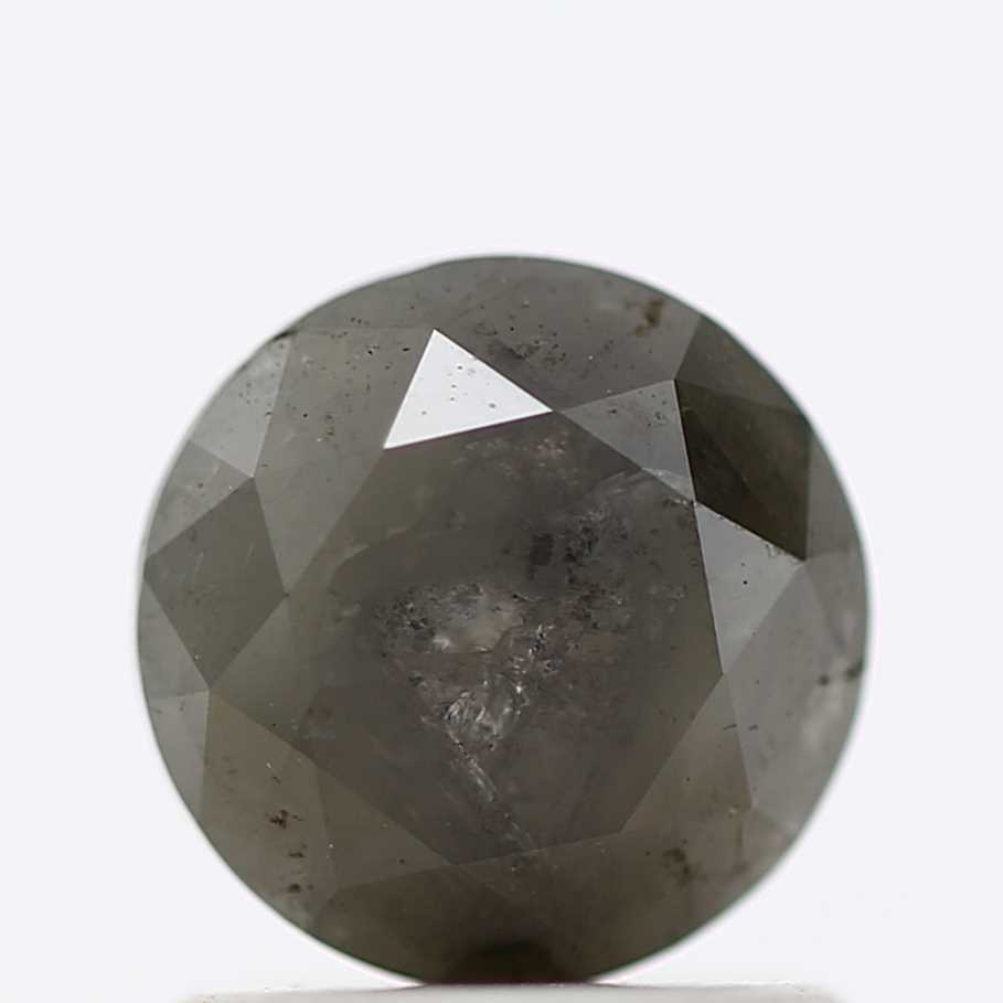 1.14 Carat Fancy Gray Rustic Round Brilliant Cut Natural Loose Diamond